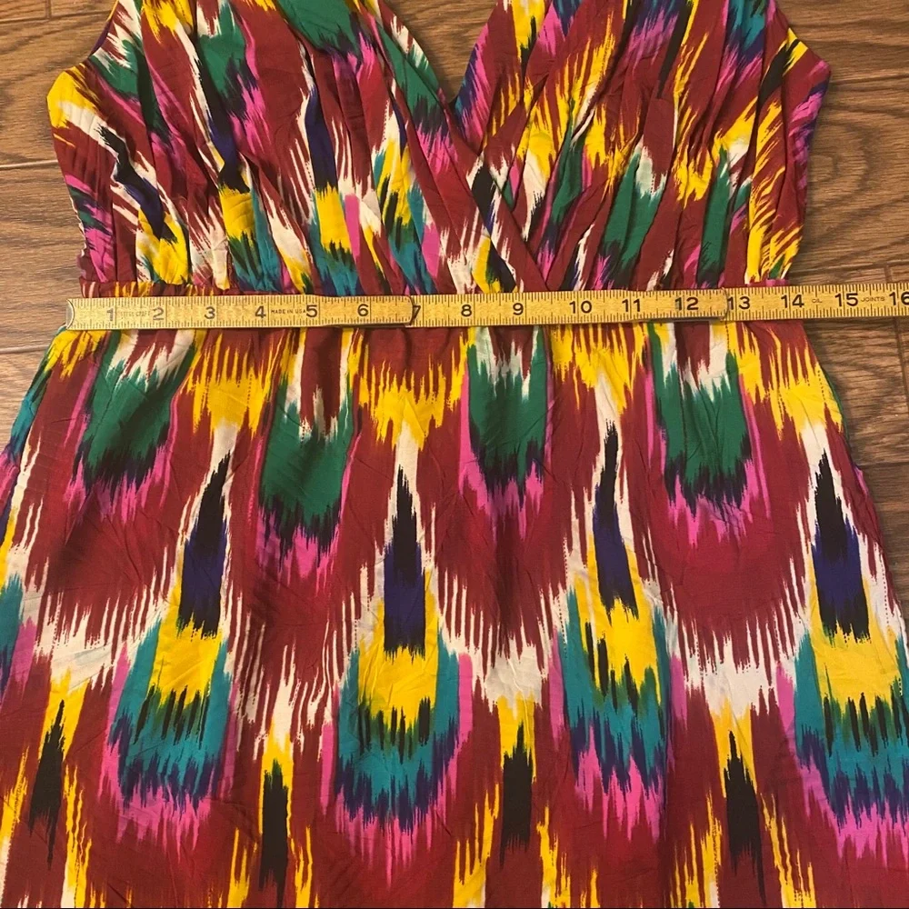ALICE + OLIVIA Alameda Ikat Printed Pleat Dress, Small, Like‎ New